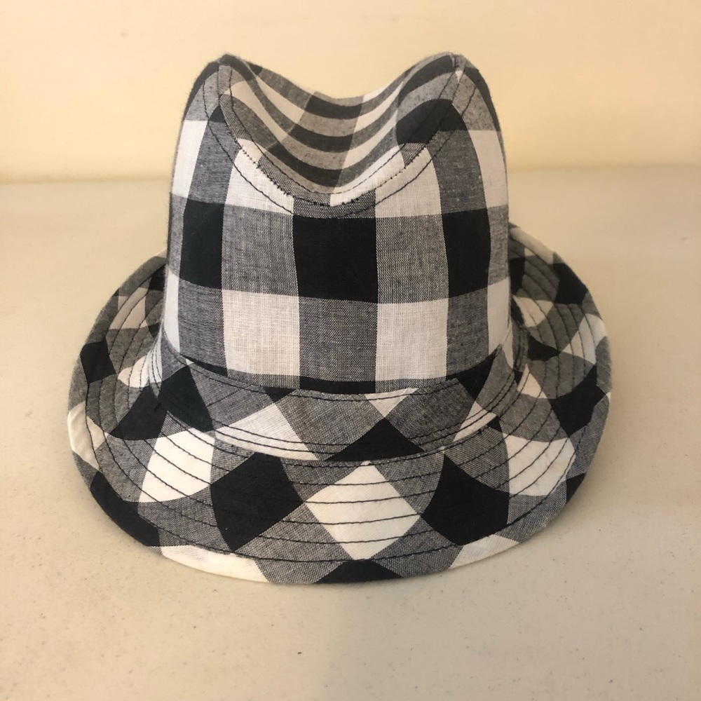 Amici Accessories Black and White Check Hat